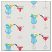 Tissu Illustration de cocktail (Fermer)