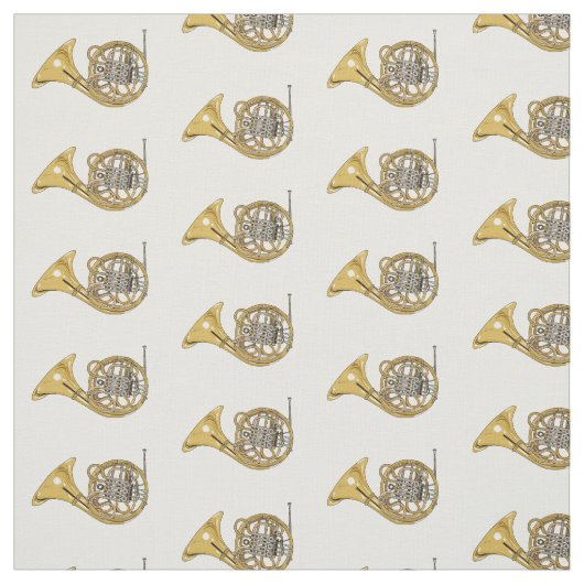 Tissu Illustration de corne française (Échantillon)