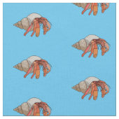 Tissu Illustration de crabe ermite (Fermer)