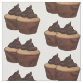 Tissu Illustration de Cupcake (Fermer)
