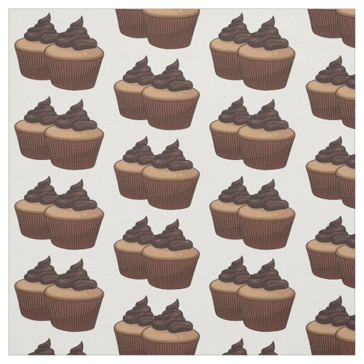 Tissu Illustration de Cupcake (Échantillon)