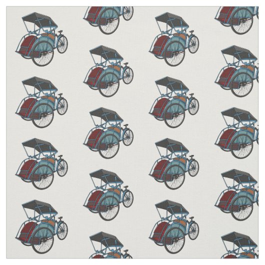 Tissu Illustration de cyclo-pousse (Échantillon)