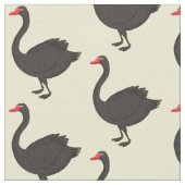 Tissu Illustration de cygne noir (Fermer)