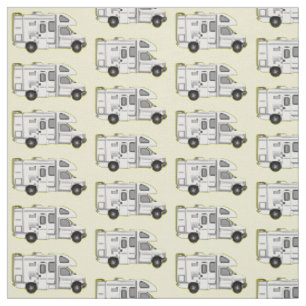 Tissu Illustration de dessin animé Campervan