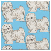 Tissu Illustration de dessin de chien de Havan (Fermer)
