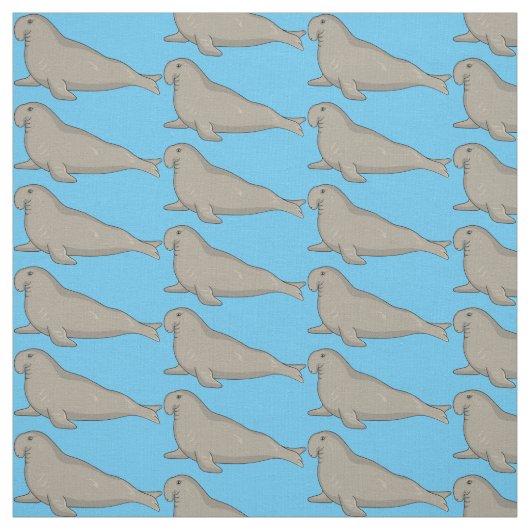 Tissu Illustration de dessin de phoque éléphant (Échantillon)
