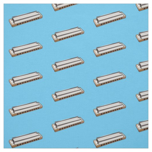 Tissu Illustration de dessin d'Harmonica (Échantillon)