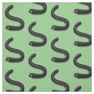 Tissu Illustration de dessin mignon millipede