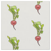 Tissu Illustration de dessin Radish (Fermer)