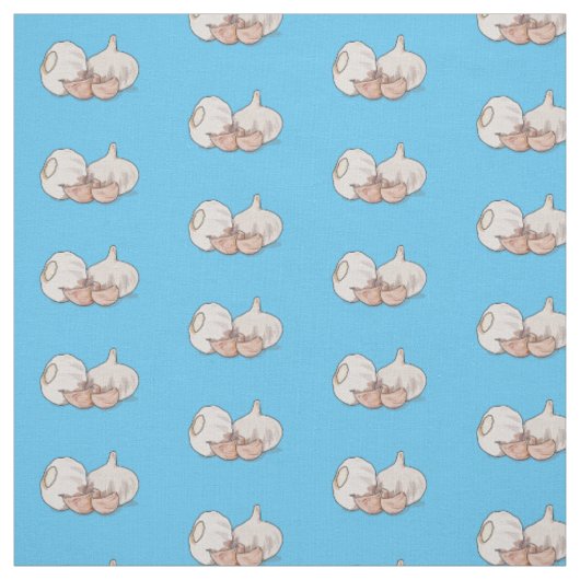 Tissu Illustration de dessin sur l'ail (Échantillon)