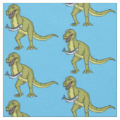 Tissu Illustration de dinosaure T rex drôle (Fermer)
