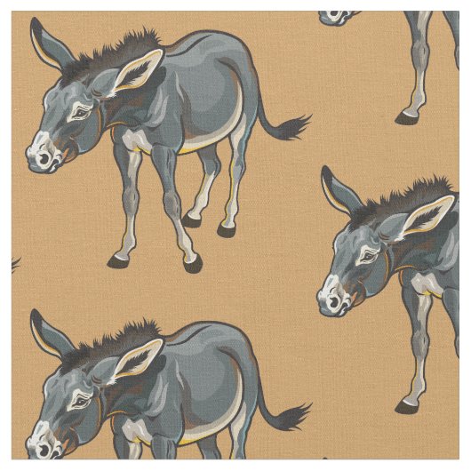Tissu illustration de donkey (Fermer)