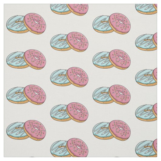 Tissu Illustration de Donut (Échantillon)