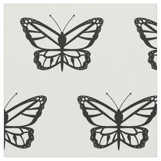 Tissu Illustration de forme de papillon noir (Fermer)