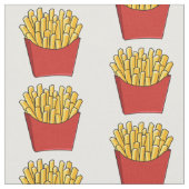 Tissu Illustration de frites (Fermer)