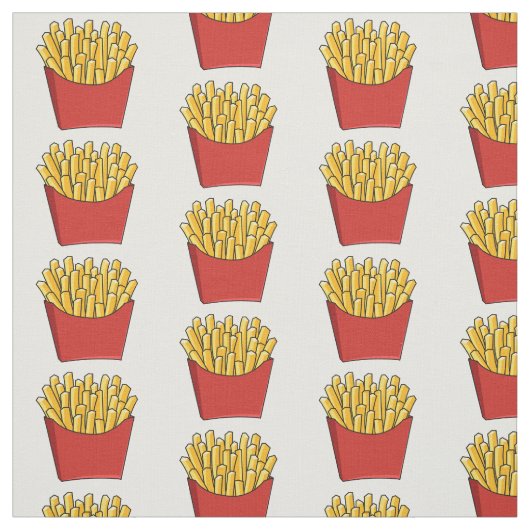 Tissu Illustration de frites (Échantillon)