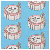 Tissu Illustration de gâteau d'anniversaire (Fermer)
