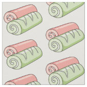 Tissu Illustration de gâteau suisse roll / roll (Fermer)