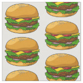 Tissu Illustration de Hamburger (Fermer)