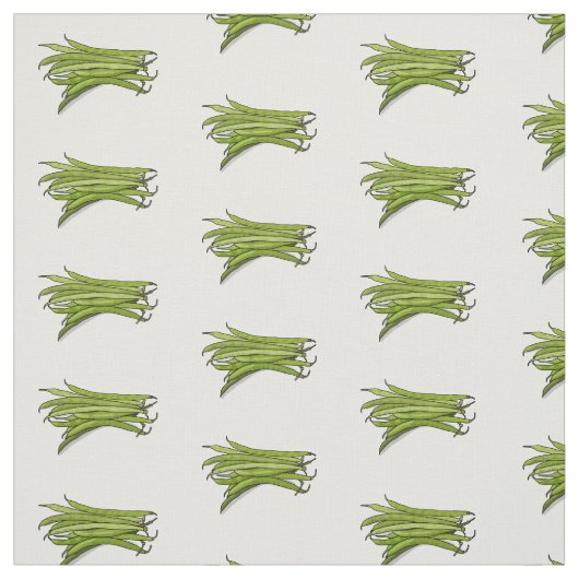 Tissu Illustration de haricots verts (Échantillon)