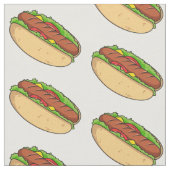 Tissu Illustration de Hot dog (Fermer)