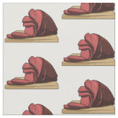 Tissu Illustration de jambon (Fermer)
