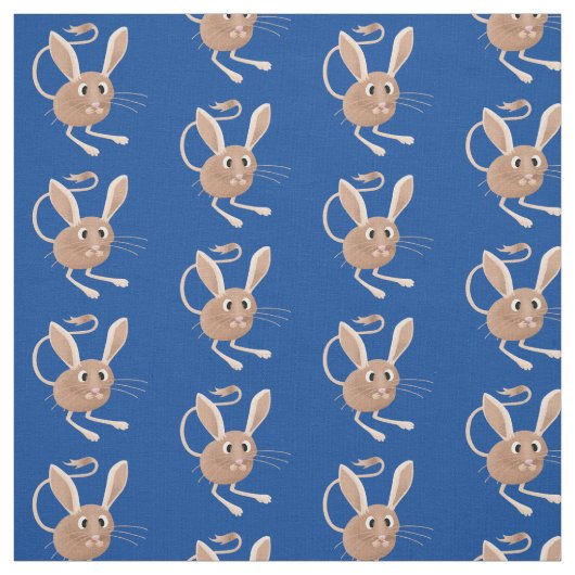Tissu Illustration de jerboa aux longues oreilles (Échantillon)