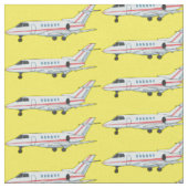 Tissu Illustration de jet privé (Fermer)