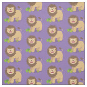 Tissu Illustration de l'effervescence de lions heureux (Échantillon)