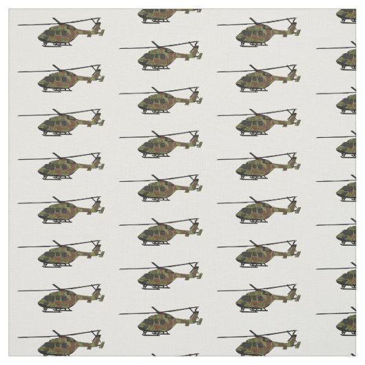 Tissu Illustration de l'hélicoptère de l'armée (Échantillon)