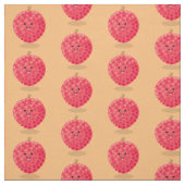 Tissu Illustration de litchee rose mignon (Échantillon)