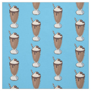 Tissu Illustration de milk-shake au chocolat