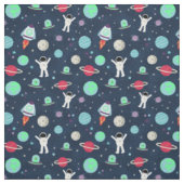 Tissu illustration de motif spatial (Échantillon)