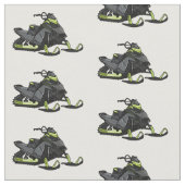 Tissu Illustration de motoneige (Fermer)