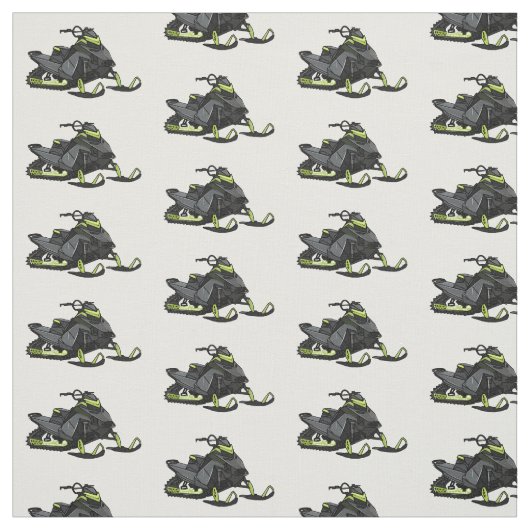 Tissu Illustration de motoneige (Échantillon)