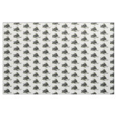 Tissu Illustration de motoneige (Fat Quarter)