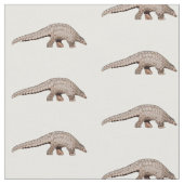 Tissu Illustration de Pangolin (Fermer)