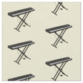 Tissu Illustration de piano clavier (Fermer)