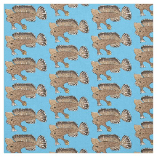 Tissu Illustration de poisson à main (Échantillon)