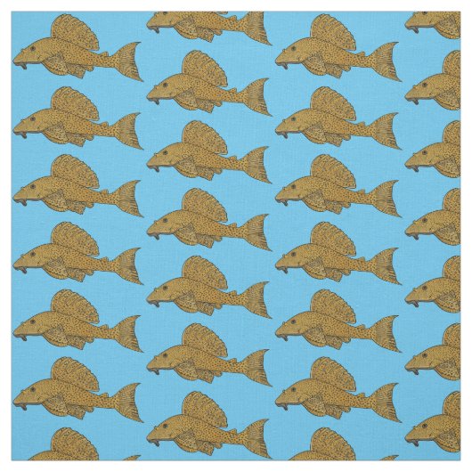 Tissu Illustration de poisson Pleco (Échantillon)