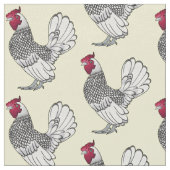 Tissu Illustration de poulet Sebright (Fermer)