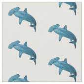 Tissu Illustration de requin marteau (Fermer)