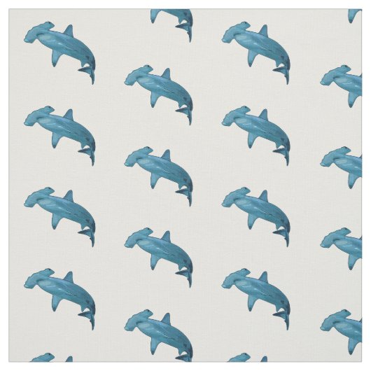 Tissu Illustration de requin marteau (Échantillon)