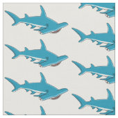 Tissu Illustration de requin marteau (Fermer)