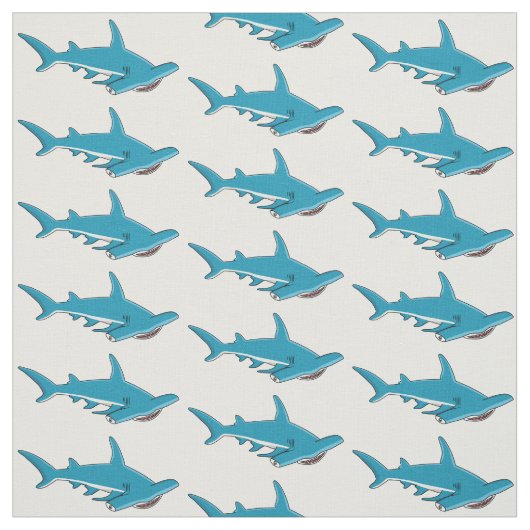 Tissu Illustration de requin marteau (Échantillon)