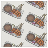 Tissu Illustration de Satay (Fermer)