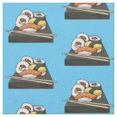 Tissu Illustration de sushi (Fermer)