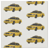 Tissu Illustration de taxi (Fermer)