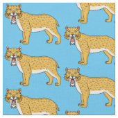 Tissu Illustration de tigre à dents de sabre (Fermer)