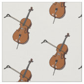 Tissu Illustration de violoncelle (Fermer)